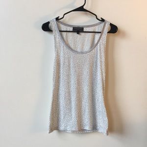 Banana Republic gray cheetah print top